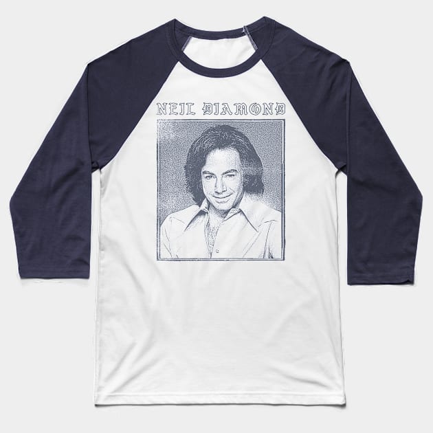 Neil Diamond // Vintage Style Fan Design Baseball T-Shirt by DankFutura